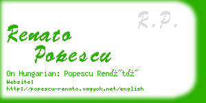 renato popescu business card